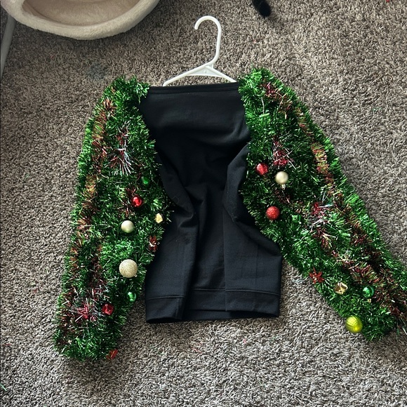 Handmade Christmas Wreath Sweater. OBO - Picture 2 of 2